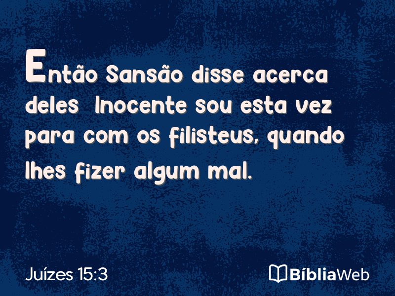 Juízes 15:3 em imagem para compartilhar