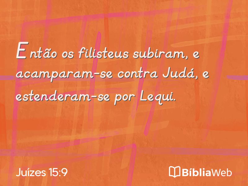 Juízes 15:9 em imagem para compartilhar
