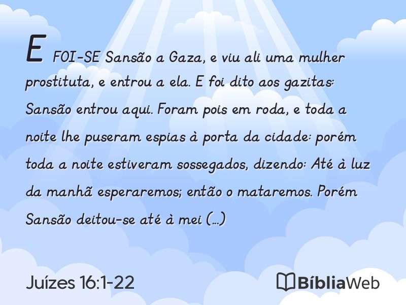Juízes 16:1-22 em imagem para compartilhar
