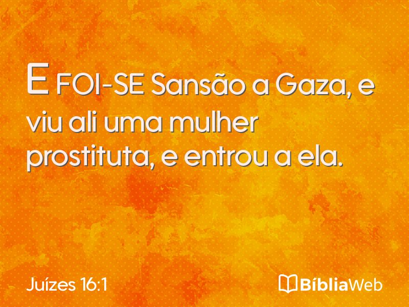 Juízes 16:1 em imagem para compartilhar