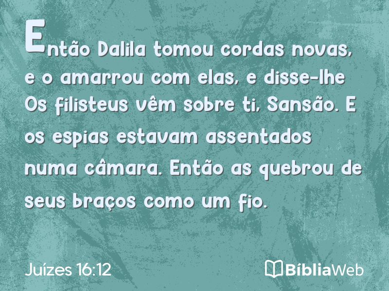 Juízes 16:12 em imagem para compartilhar