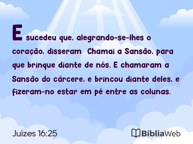 Juízes 16:25 em imagem para compartilhar
