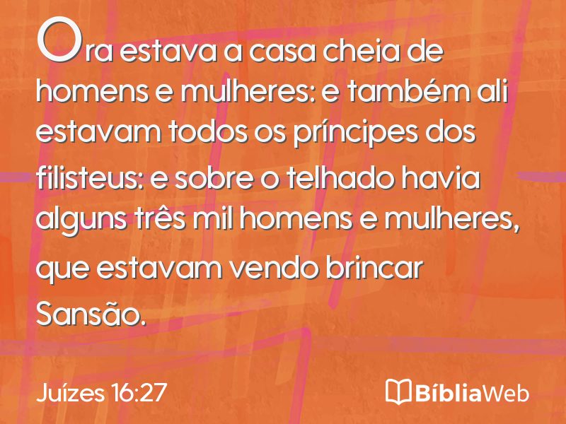 Juízes 16:27 em imagem para compartilhar