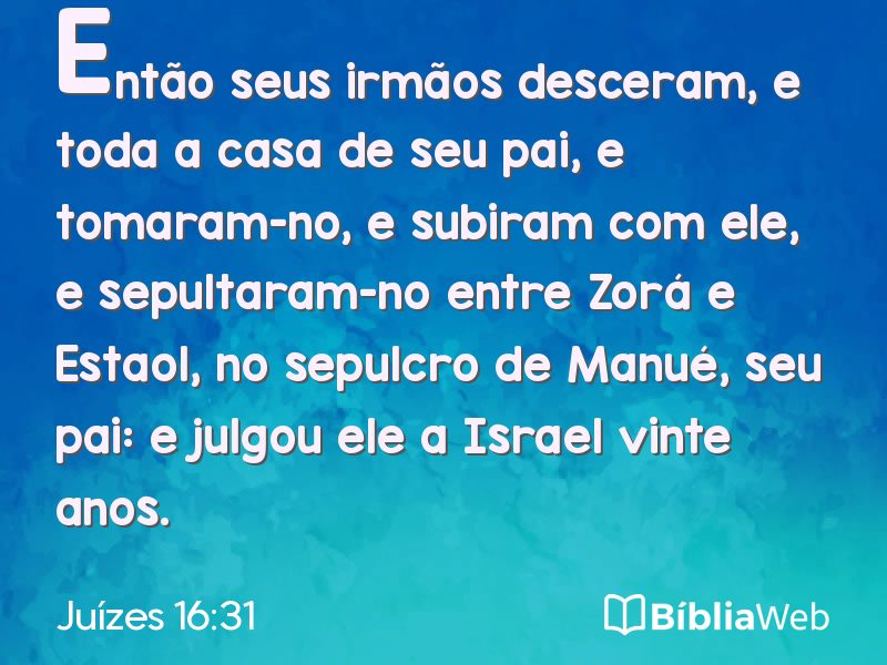 Juízes 16:31 em imagem para compartilhar