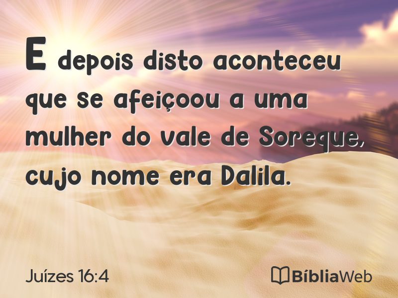 Juízes 16:4 em imagem para compartilhar