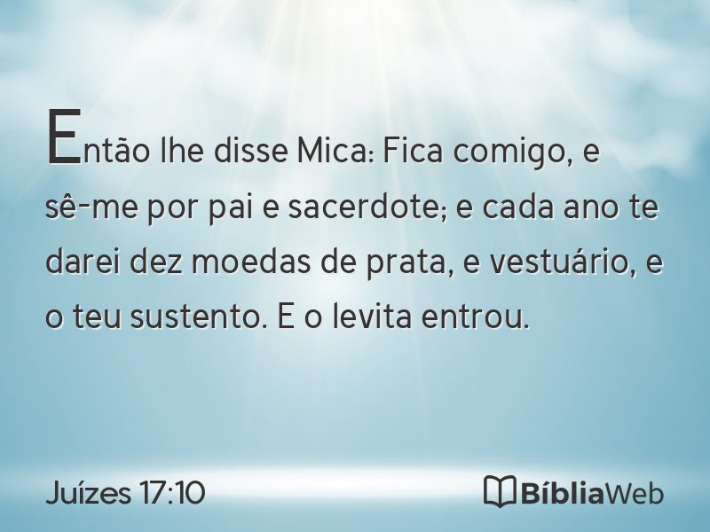 Juízes 17:10 em imagem para compartilhar