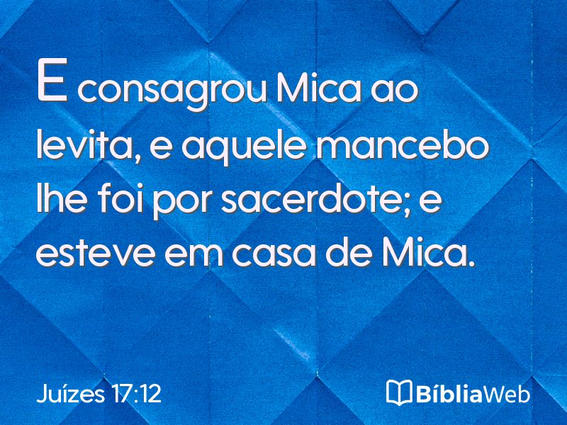 Juízes 17:12 em imagem para compartilhar