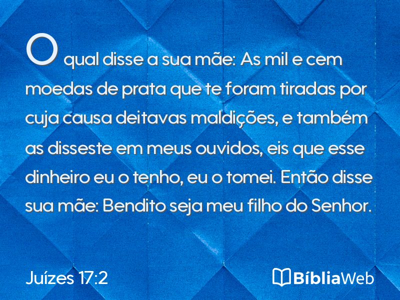 Juízes 17:2 em imagem para compartilhar
