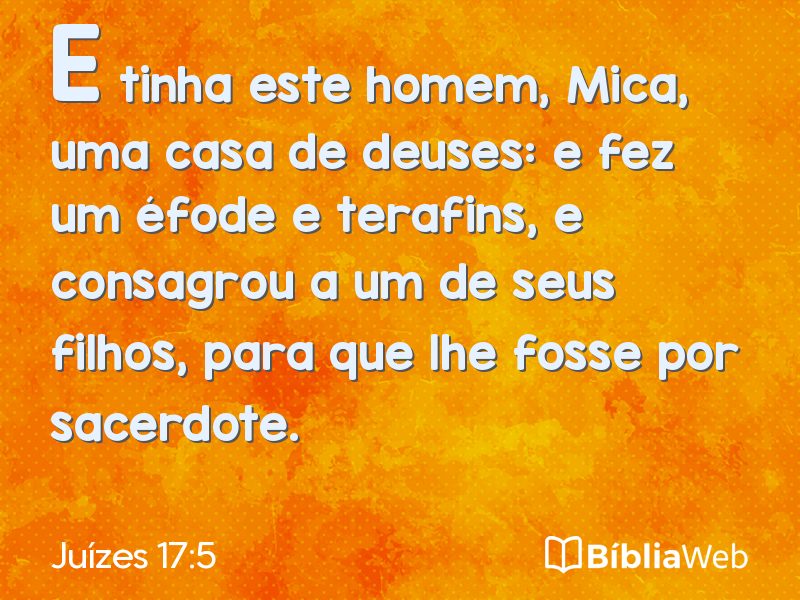 Juízes 17:5 em imagem para compartilhar