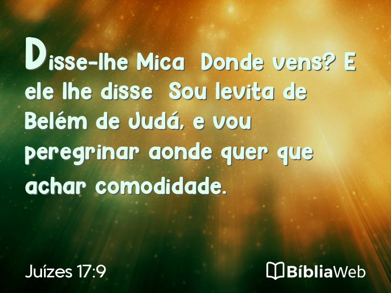 Juízes 17:9 em imagem para compartilhar