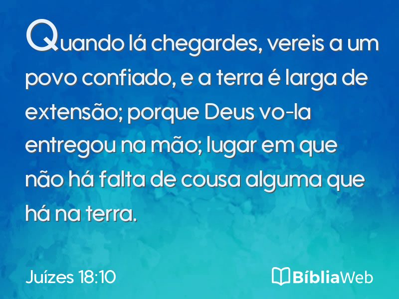 Juízes 18:10 em imagem para compartilhar