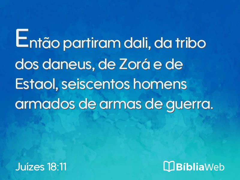 Juízes 18:11 em imagem para compartilhar
