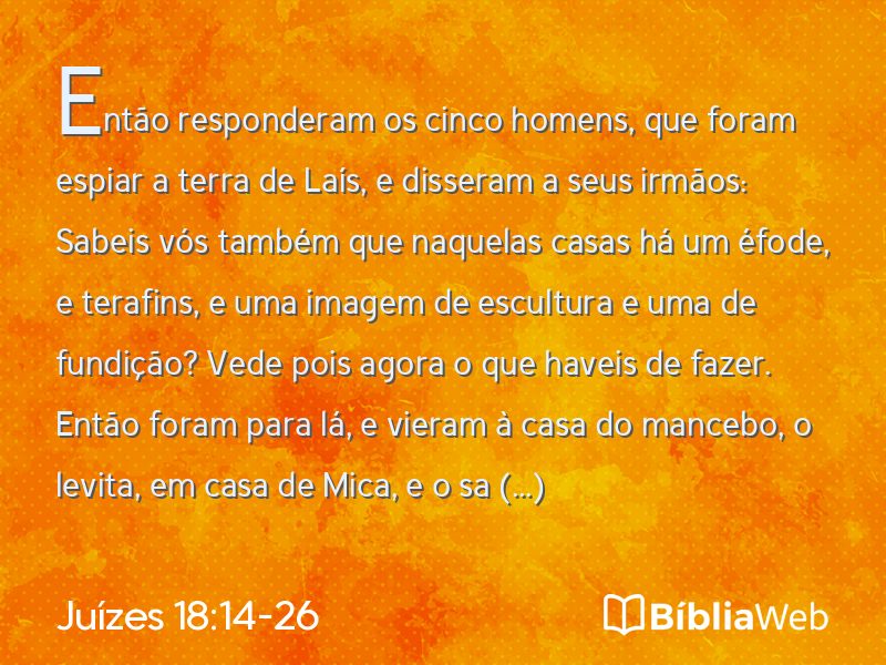 Juízes 18:14-26 em imagem para compartilhar
