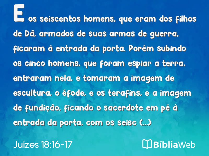 Juízes 18:16-17 em imagem para compartilhar