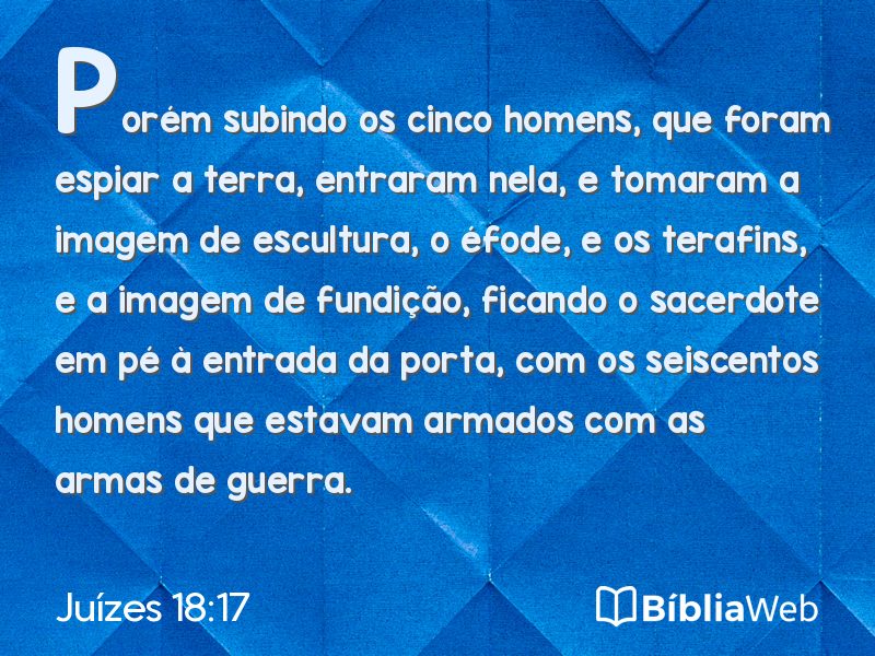 Juízes 18:17 em imagem para compartilhar