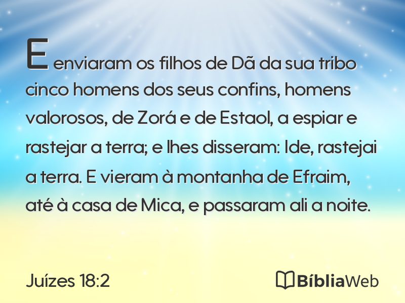 Juízes 18:2 em imagem para compartilhar