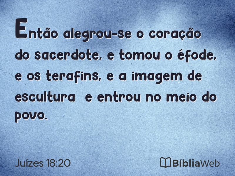 Juízes 18:20 em imagem para compartilhar