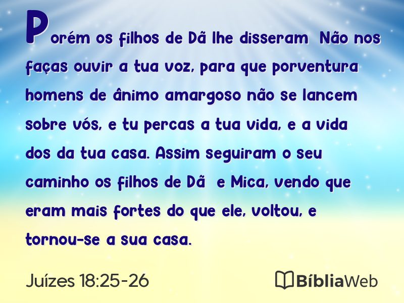 Juízes 18:25-26 em imagem para compartilhar