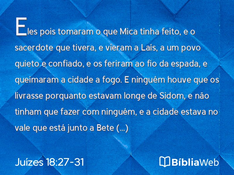 Juízes 18:27-31 em imagem para compartilhar