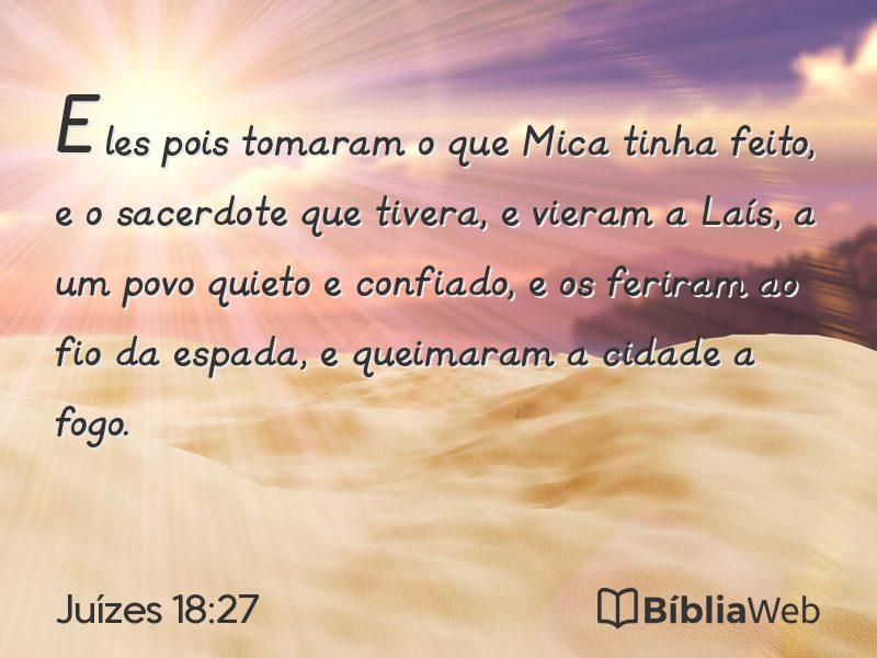 Juízes 18:27 em imagem para compartilhar