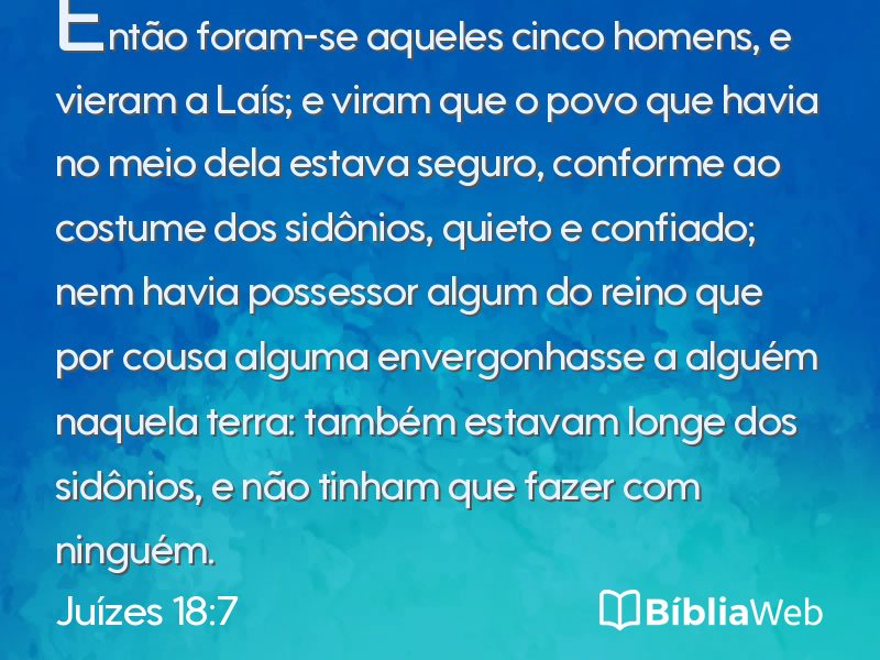 Juízes 18:7 em imagem para compartilhar