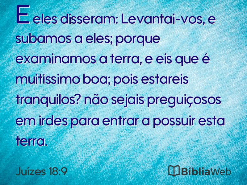 Juízes 18:9 em imagem para compartilhar