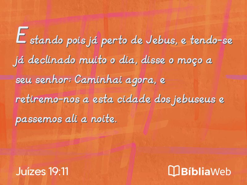 Juízes 19:11 em imagem para compartilhar