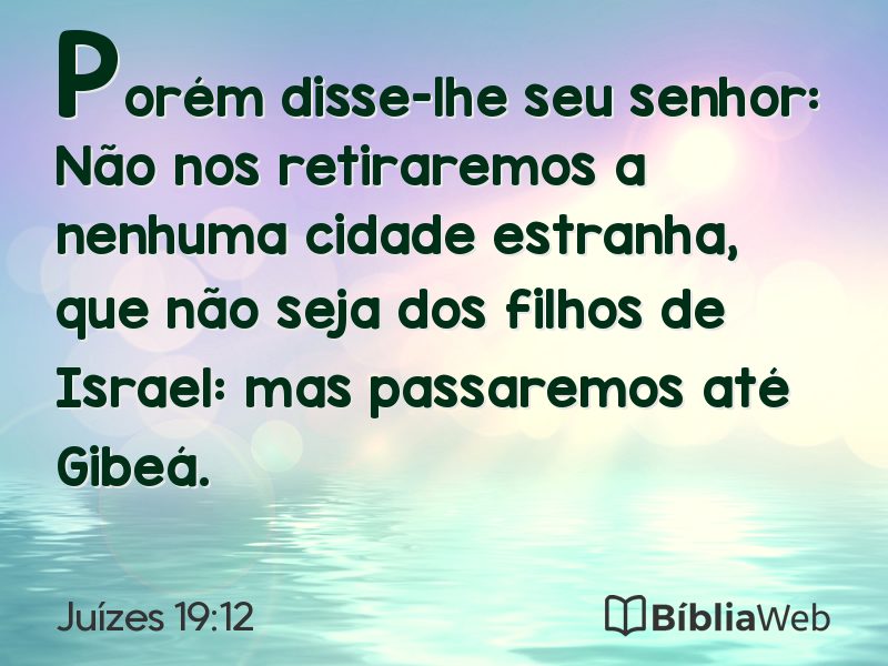 Juízes 19:12 em imagem para compartilhar
