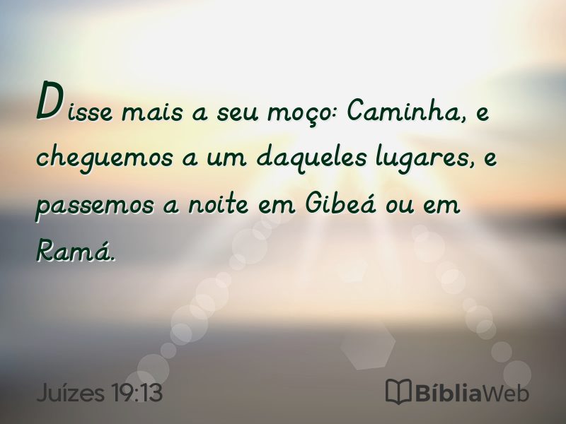 Juízes 19:13 em imagem para compartilhar