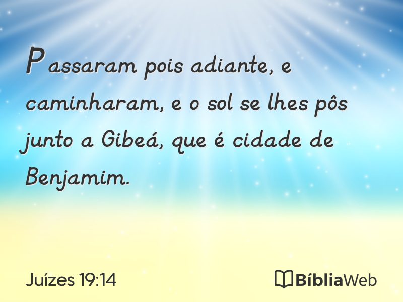 Juízes 19:14 em imagem para compartilhar