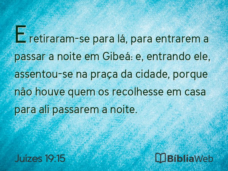 Juízes 19:15 em imagem para compartilhar