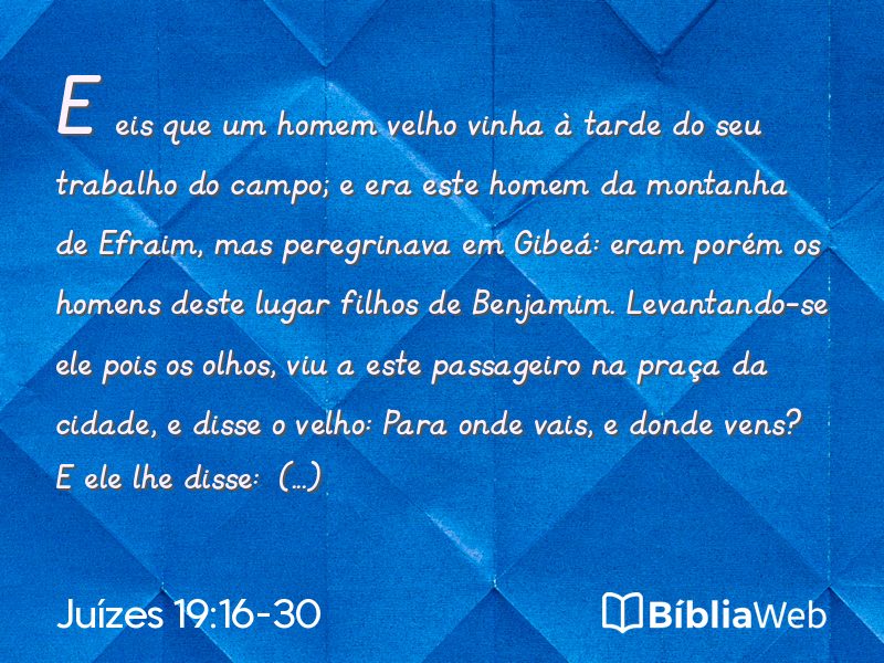 Juízes 19:16-30 em imagem para compartilhar