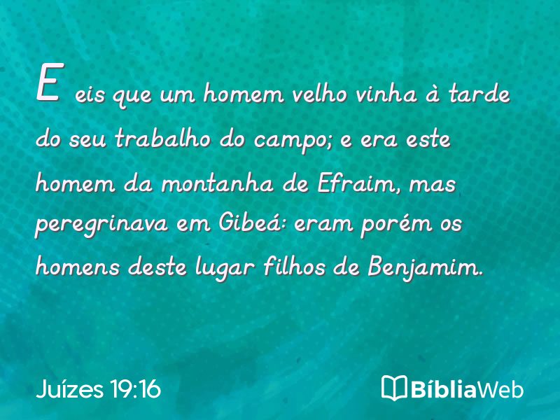 Juízes 19:16 em imagem para compartilhar