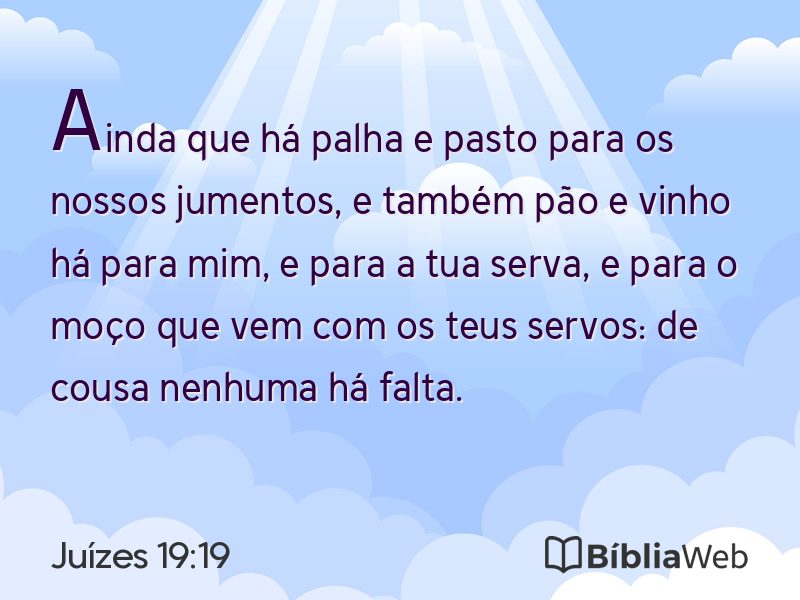 Juízes 19:19 em imagem para compartilhar