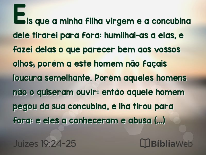 Juízes 19:24-25 em imagem para compartilhar
