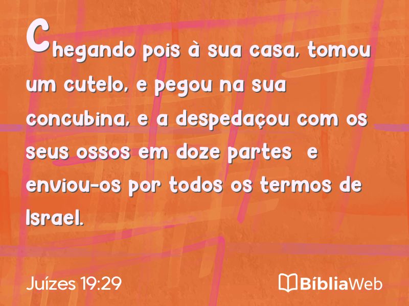 Juízes 19:29 em imagem para compartilhar