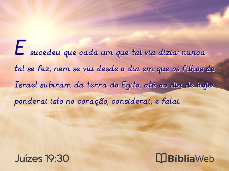 Juízes 19:30 em imagem para compartilhar