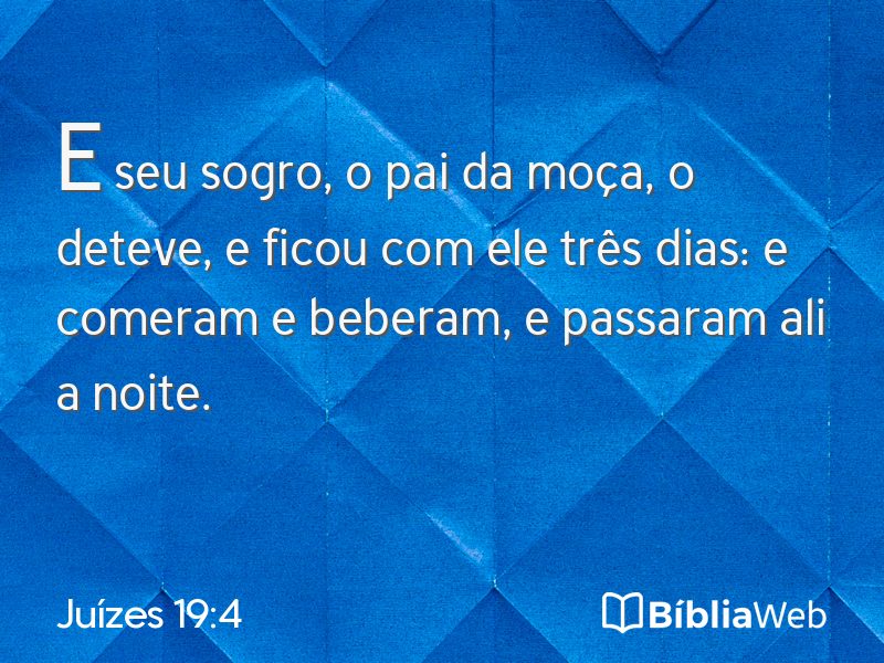 Juízes 19:4 em imagem para compartilhar