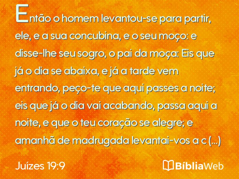 Juízes 19:9 em imagem para compartilhar