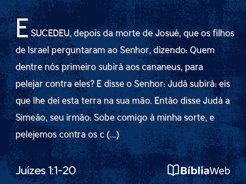 Juízes 1:1-20 em imagem para compartilhar
