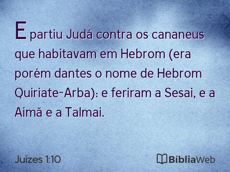 Juízes 1:10 em imagem para compartilhar