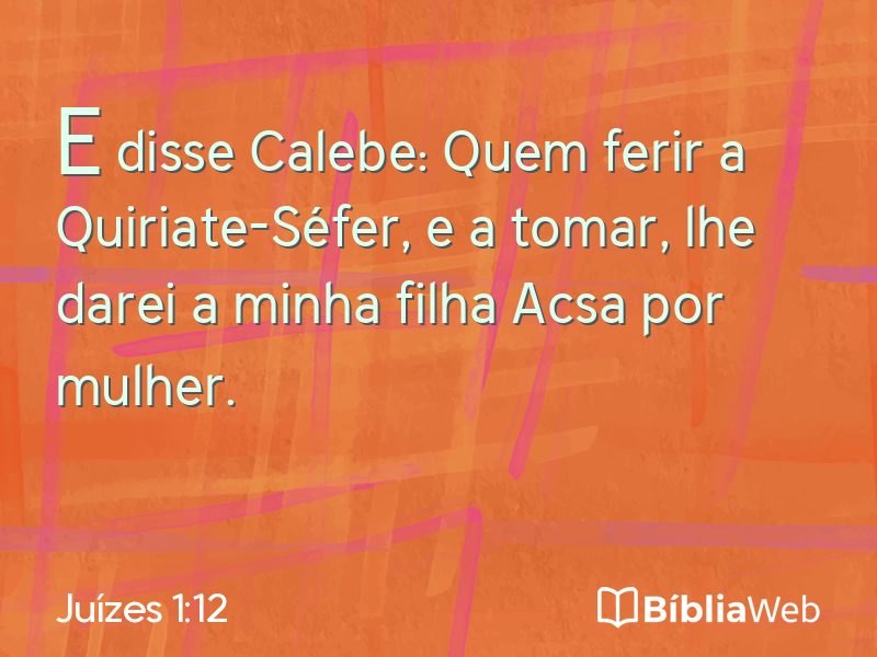 Juízes 1:12 em imagem para compartilhar