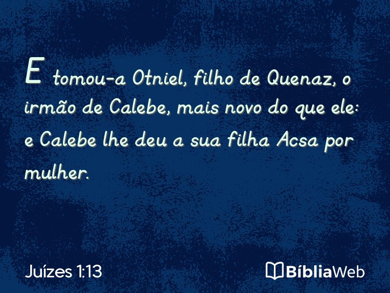 Juízes 1:13 em imagem para compartilhar