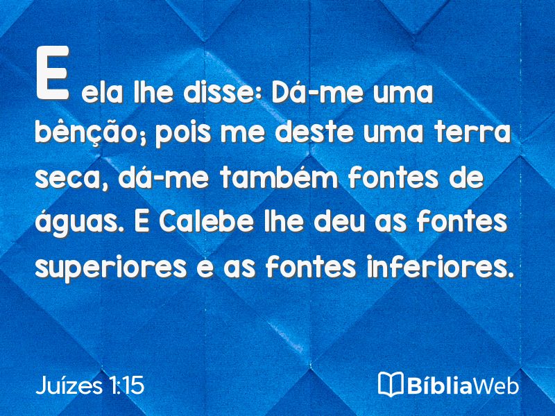 Juízes 1:15 em imagem para compartilhar