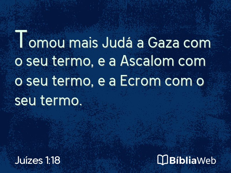Juízes 1:18 em imagem para compartilhar