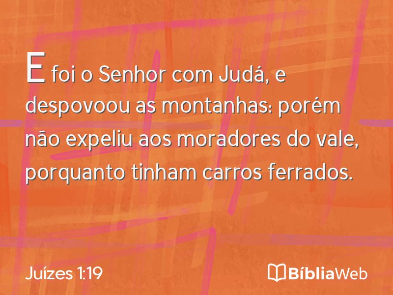 Juízes 1:19 em imagem para compartilhar