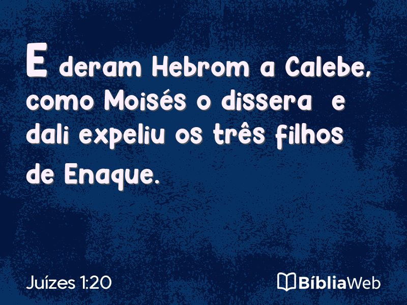 Juízes 1:20 em imagem para compartilhar