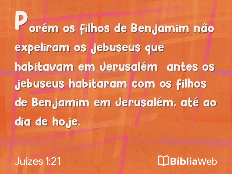Juízes 1:21 em imagem para compartilhar