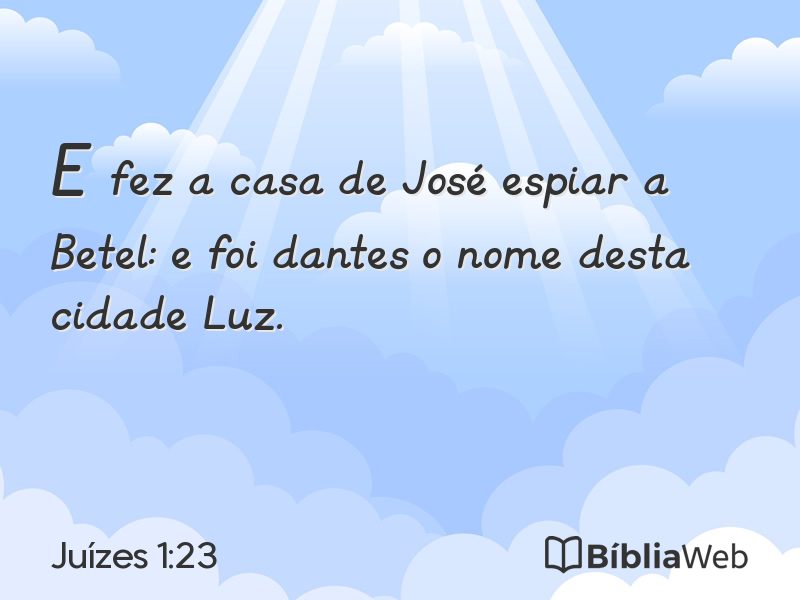 Juízes 1:23 em imagem para compartilhar