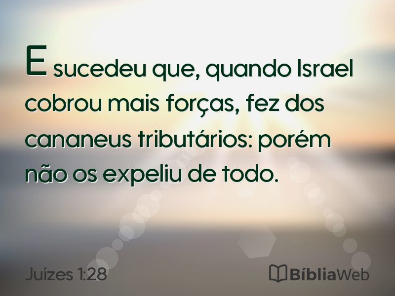 Juízes 1:28 em imagem para compartilhar